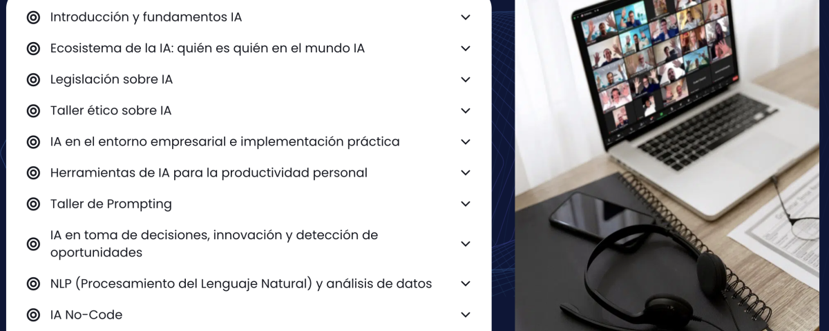 Curso práctico de IA para profesionales y empresas